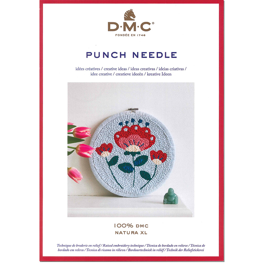 Foglio creativo - Fiori su un tamburo - Punch Needle - DMC