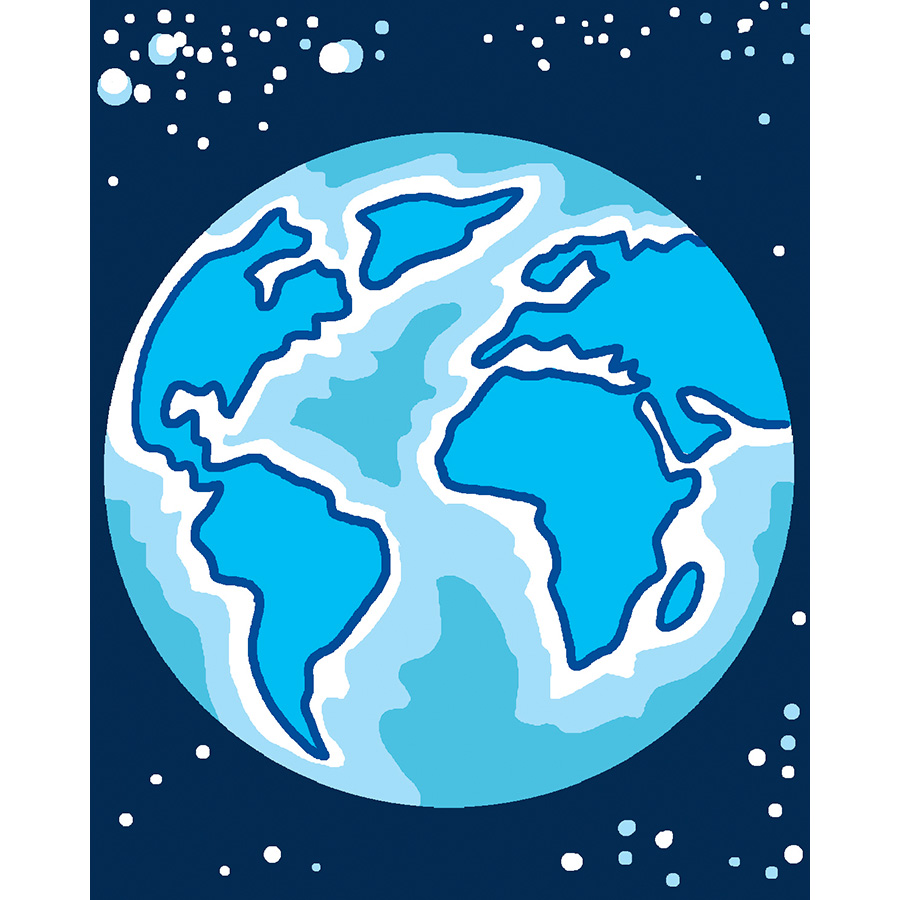 Kit di tela per bambini - Il pianeta Terra - Luc Créations