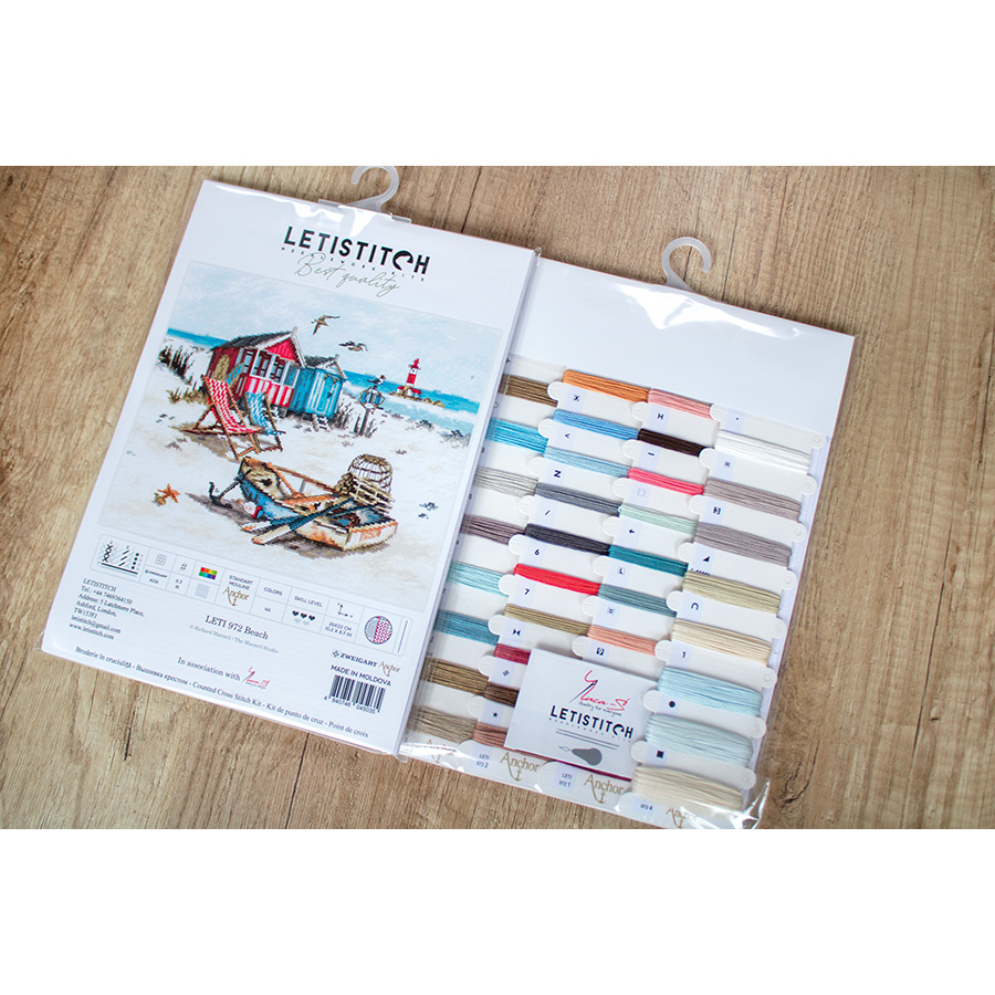 kit ricamo a punto croce - Spiaggia - Letistitch