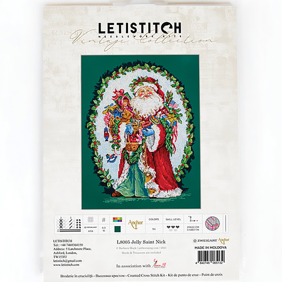 Kit punto croce Letistitch Miracolo di Natale, contato, fai da te,  29x30cm, € 56,89