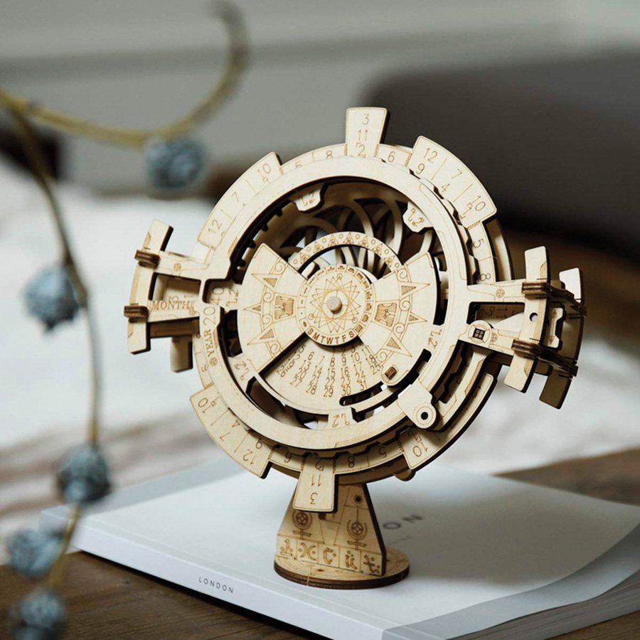 Puzzle meccanico 3D in legno - Calendario perpetuo - ROKR