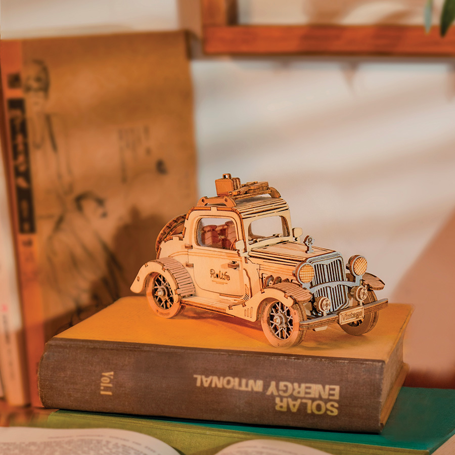 Puzzle in legno 3D - Auto d'epoca - ROKR