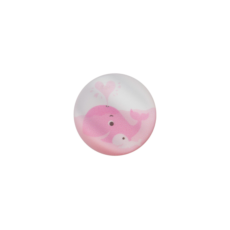 Bottoni di coda - Set di 2 bottoni - 18 mm balena rosa - Union Knopf by Prym