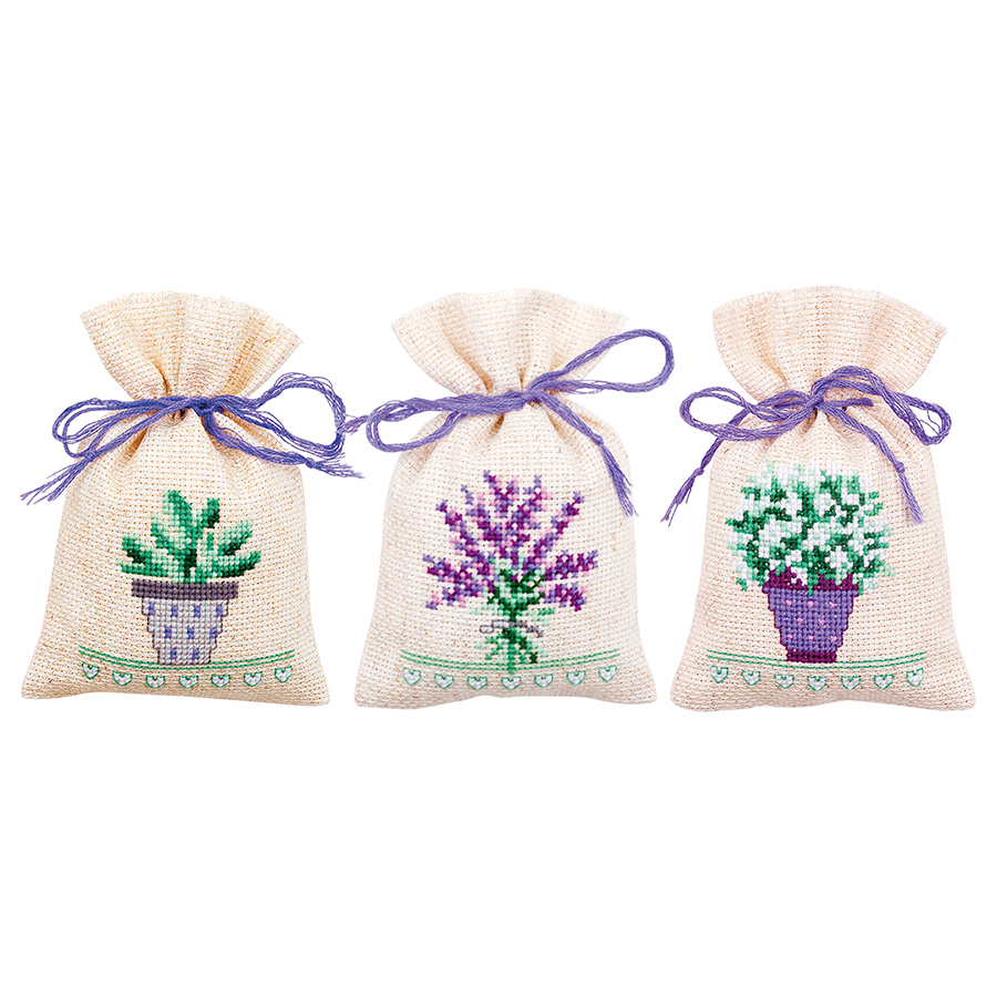 Kit sacchetto profumato da ricamo - Lavanda - Vervaco