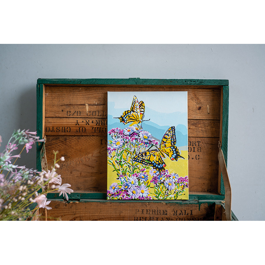 Kit di pittura per numero - Farfalle a coda di rondine - Vervaco