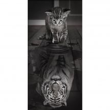 Kit ricamo diamante - Diamond Painting - Riflesso della tigre