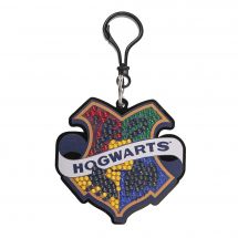 Portachiavi ricamo diamante - Crystal Art D.I.Y - Stemma di Hogwarts