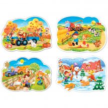 puzzle per bambini - Castorland - Quattro stagioni - da 8 a 20 pezzi