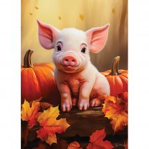 puzzle per bambini - Castorland - Porcellino d'autunno - 60 pezzi