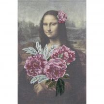 Kit di punti da ricamo - DMC - Monna Lisa - Rami di peonia