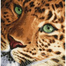 kit ricamo a punto croce - Lanarte - Leopardo