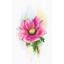 kit ricamo a punto croce - Aquarelle by MP Studia - Anemone rosa