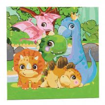 Kit di pittura per numero - Craft Buddy - Famiglia di dinosauri