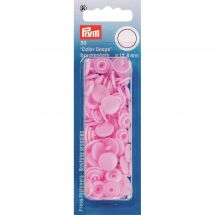 Bottoni a pressione - Prym - 30 bottoni con rivetto rosa pallido - 12,4 mm