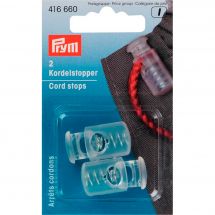 punte - Prym - 2 fermacavi 1 foro - Trasparente 2.5 cm