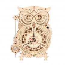 Puzzle meccanico in legno 3D - ROKR - Orologio da parete a forma di gufo