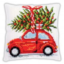 Kit cuscino fori grossi - Vervaco - Auto di Natale