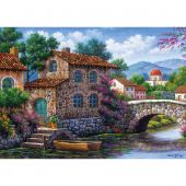 puzzle - Art Puzzle - Canale con fiori - 500 pezzi