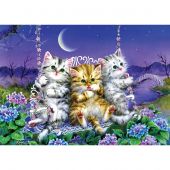 puzzle - Art Puzzle - Gattini al chiaro di luna - 500 pezzi