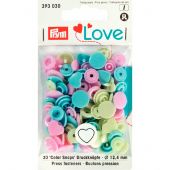 Bottoni a pressione - Prym - 30 bottoni a cuore - 12,4 mm