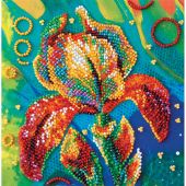 Kit di ricamo con perline - Abris Art - Iris multicolore