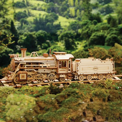 Puzzle in legno 3D - Locomotiva a vapore Express - ROKR