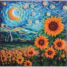 Kit di ricamo con perline - Abris Art - Campi di girasoli