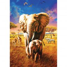 puzzle - Art Puzzle - Mamma elefante - 1000 pezzi