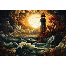 puzzle - Art Puzzle - Faro nella tempesta - 1500 pezzi