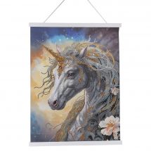 Banner a diamante - Crystal Art D.I.Y - Unicorno cosmico