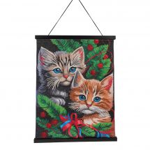 Banner a diamante - Crystal Art D.I.Y - Gattini carini