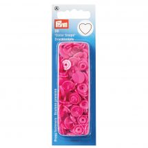 Bottoni a pressione - Prym - 30 bottoni a cuore rosa - 12,4 mm