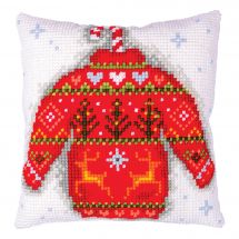 Kit cuscino fori grossi - Vervaco - Maglione di Natale